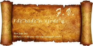 Fábián Virág névjegykártya